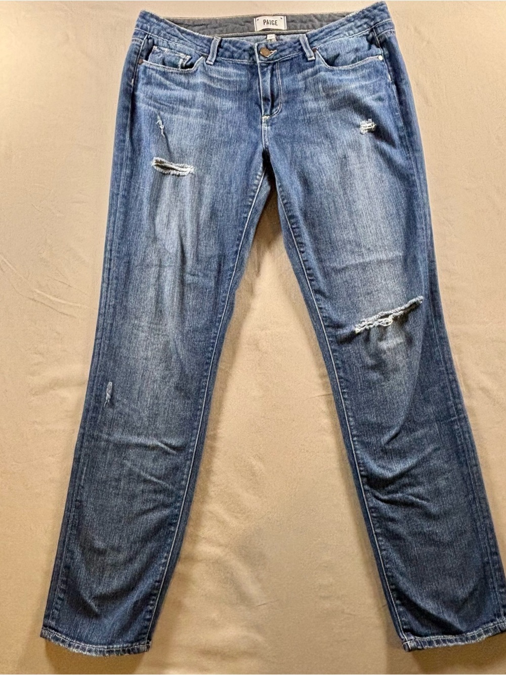 PAIGE size 29 Jimmy Jimmy Skinny Distressed Jeans